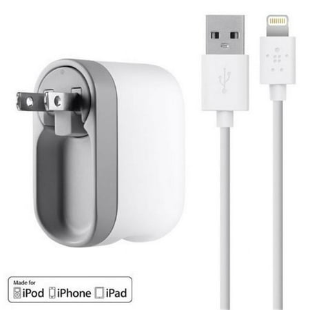 Swivel Charger, 10 Watt, 2.1 Amp, Detachable Lightning Cable