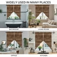 thumbnail image 3 of Brown Wood Grain Swag Curtains for Kitchen/Bedroom/Living Room, Retro Farmhouse Wooden Plank Scalloped Curtains 63 Inch Long, Rod Pocket Window Swag Topper Curtains Valances 2 Panels Set 36"x63", 3 of 8