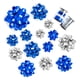 thumbnail image 1 of Set de lazos de regalo WRAPAHOLIC, 16 unidades, varios tamaños, azul y plateado, 1 of 6