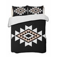 thumbnail image 2 of Black White Beige Boho Full Size Down Alternative Comforter, Lightweight Comforter Quilt Bedding Set with Pillow Shams Western Geometric Aesthetic All Seasons Bed Comforter Duvet Insert 78"x90", 2 of 7