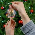 thumbnail image 4 of Merry Christmas Shih Tzu Santa Hat Xmas Tree Winter Holiday Ceramic Round Ornament Lion Dog Lover Gifts Home Tree Decor - 01013, 4 of 5