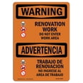 thumbnail image 1 of SignMission OS-WS-A-1218-L-12809 12 x 18 in. OSHA Warning Sign - Renovation Work Do Not Enter Work Area, 1 of 1