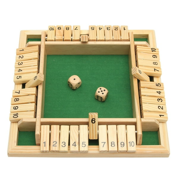 10 Numbers Traditional Wooden Board Game Set Pub Bar Game Family Dice