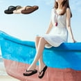 thumbnail image 4 of Lovskoo Wedge Sandals for Women Open Toe Slip On Flip-Flops Thick Bottom Ladies Sandals Non-Slip Beach Slippers White, 4 of 4