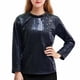 thumbnail image 1 of Blusas y camisas de manga larga con cuello redondo Conjunto de rendimiento con brillo para niños Camiseta versátil de manga larga con cuello redondo para niños Camiseta de poliéster para niños, 1 of 6