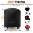 thumbnail image 2 of Kettle Grill Cover, iClover [23"x30"] Black Waterproof Dustproof Round BBQ Cover Patio Garden Gas Barbecue Smoker Fire Pit Cover, 2 of 7