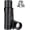 Black-External Adjustment, variant on Pepper Grinder,  Professional Grade Pepper Grinder, Heavy Duty Pepper Mill, Refillable Aluminum Manual Pepper Mill with Adjustable Coarseness and Stainless Steel Blade