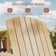 thumbnail image 5 of Outsunny Wood Adirondack Chair, Wooden Outdoor & Patio Seating, Natural, 5 of 9
