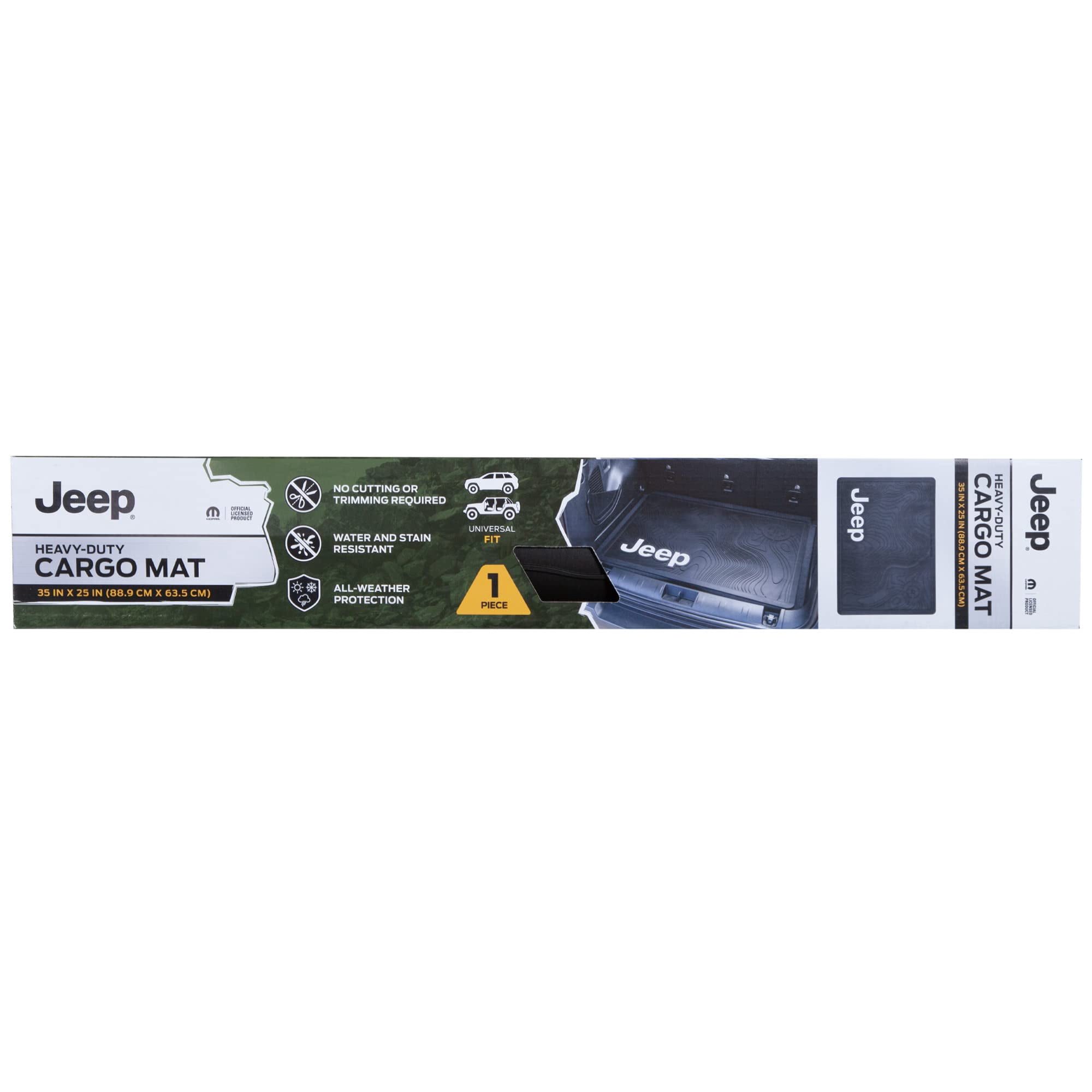 Jeep Heavy Duty Rear Cargo Mat Floor Liner 25" x 35" Universal