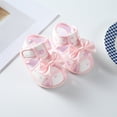 thumbnail image 2 of Baby Kid Girl Floral Print Big Bow Cutout Soft Sole Summer Shoes, 2 of 5