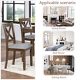 thumbnail image 6 of NEW Dining Chairs set for 4,Kitchen Chair with Padded Seat, Side Chair for Dining Room, Walnut, 6 of 8