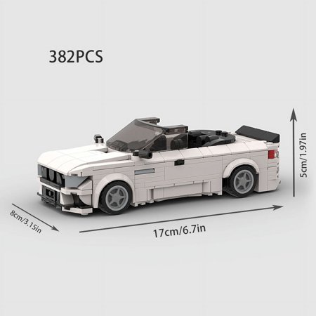 Convertible E63 MOC Open Car City Speed Champions Super Race Vehicle Runabout Building Block Racing Brick Kid Toy Christmas Gift