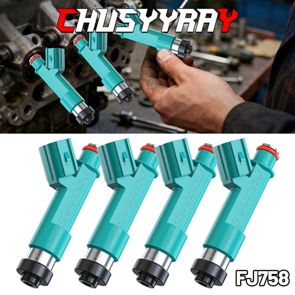 CHUSYYRAY FJ758 High Performance Fuel Injectors for Toyota Camry 2.4L L4 2004-2009 4Pcs