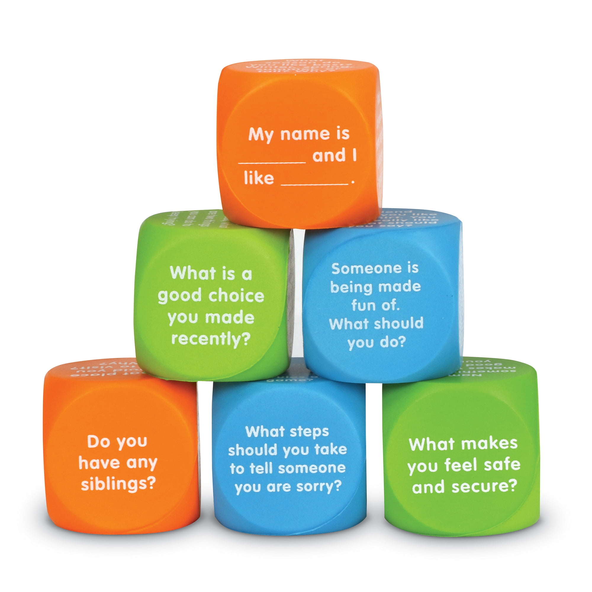 Learning Resources Let's Talk! Cubes, Conversation Cubes, 6 Cubes with