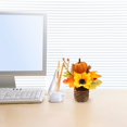thumbnail image 6 of Goowood Fall Table Centerpiece Artificial Autumn Potted Plant with Sunflower Pumpkin Maple Leaves Woven Pot for Thanksgiving Dining Table Home Decor, 6 of 6