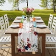 thumbnail image 4 of Table Runners 90 Inches Long Dress Scarves, Pink Valentine's Day Farmhouse Coffee/Dining/Kitchen Table Runner for Living Room, Spring Floral Eucalyptus Leaves Wooden 13x90 Inch, 4 of 9