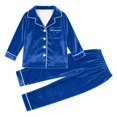 thumbnail image 2 of Christmas Family Pajamas Flannel Pajamas Long Sleeve Button down Home Sleepwear Set Warm Pjs Holiday Pjs, 2 of 7
