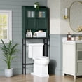 thumbnail image 5 of Over The Toilet Storage, Bathroom Over The Toilet Organizer, Above Toilet Storage with Double Doors and Soft Hinges Over Toilet Storage Shelf Over The Toilet Storage Cabinet (Forest Green), 5 of 9