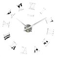 thumbnail image 4 of Reloj de Pared con Número Romano Grande de Bricolaje Moderno, de Pared con Superficie de Espejo 3D, Reloj, Decoración Artística Plata Soledad Etiqueta engomada del reloj de pared 3D, 4 of 8