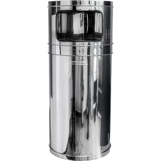 Bote de Basura Spiro Inox 72 Litros Acero Inoxidable 35x86 cm