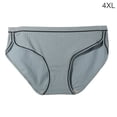 thumbnail image 1 of Bragas de mujer Calzoncillos de algodón sin costuras de cintura media Ropa interior suave, Azul grisáceo, 4XL seitruly  AP001351-12, 1 of 7