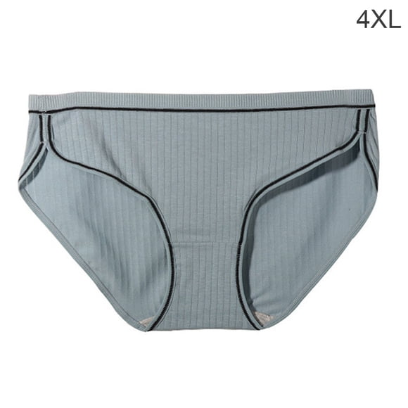 Bragas de mujer Calzoncillos de algodón sin costuras de cintura media Ropa interior suave, Azul grisáceo, 4XL Speravity AP001351-12