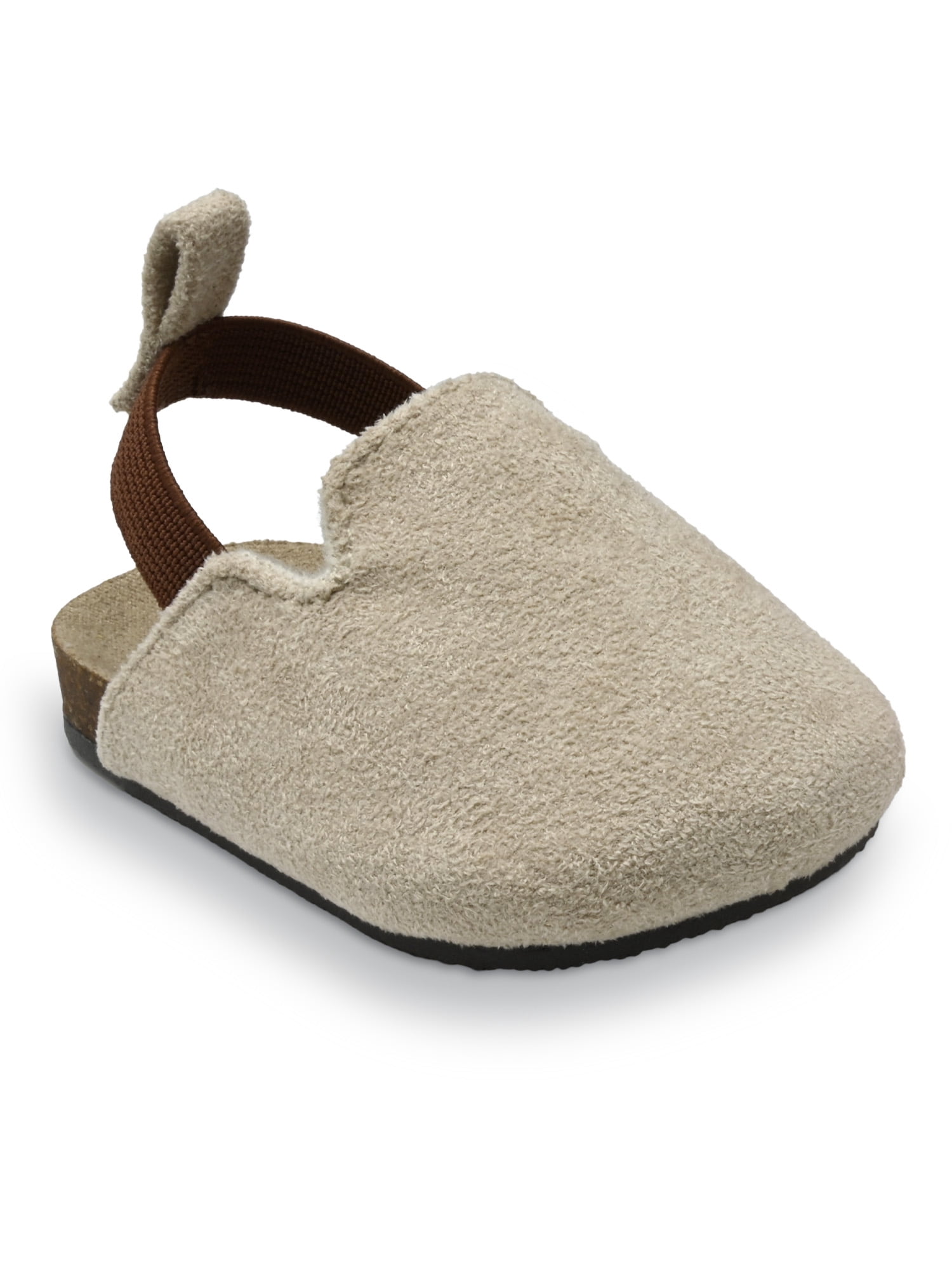Carter's Child of Mine Infant Unisex Suede Slip-On Clogs, Color Tan, Sizes (0-3) - (3-6) Months