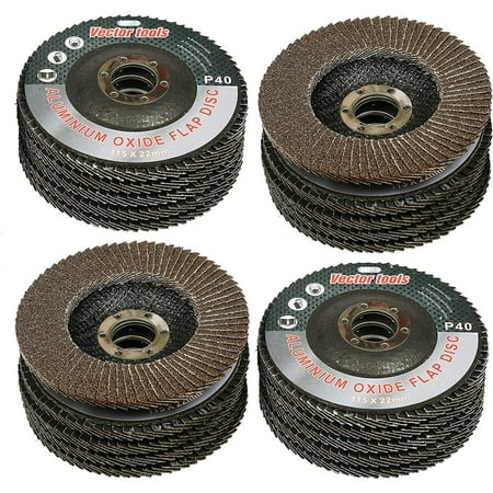 

LOT OF 20 4 1/2 X 7/8 FLAP 40 GRIT WHEEL SANDING DISC ALUMINUM OXIDE