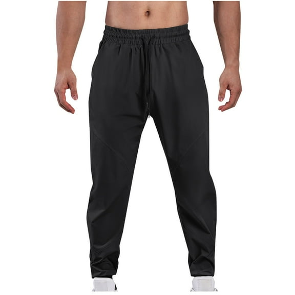 Busydd Men's Sweatpants with Pockets Elastic Waist and Bottom Drawstring Jogging Pants Casual Solid Color Workout Pants for Men Plus Size Sweatpants M-3XL