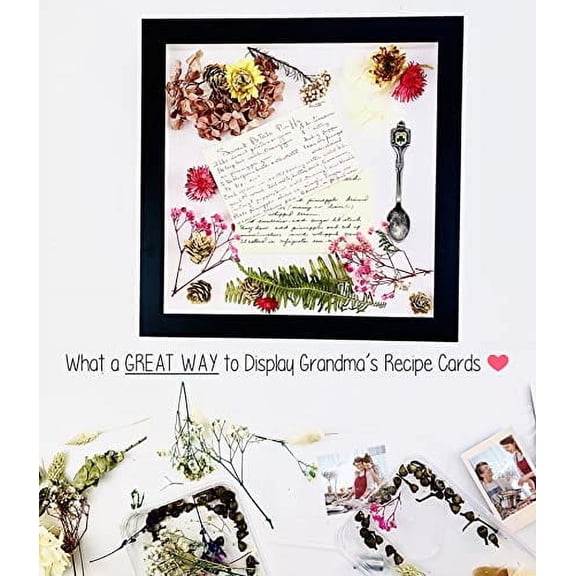 Black 20x20 Shadow Box Solid Wood Display Frame with Black Acid-Free Backing UV Acrylic & Hanging Hardware | 3/4" Usable Depth