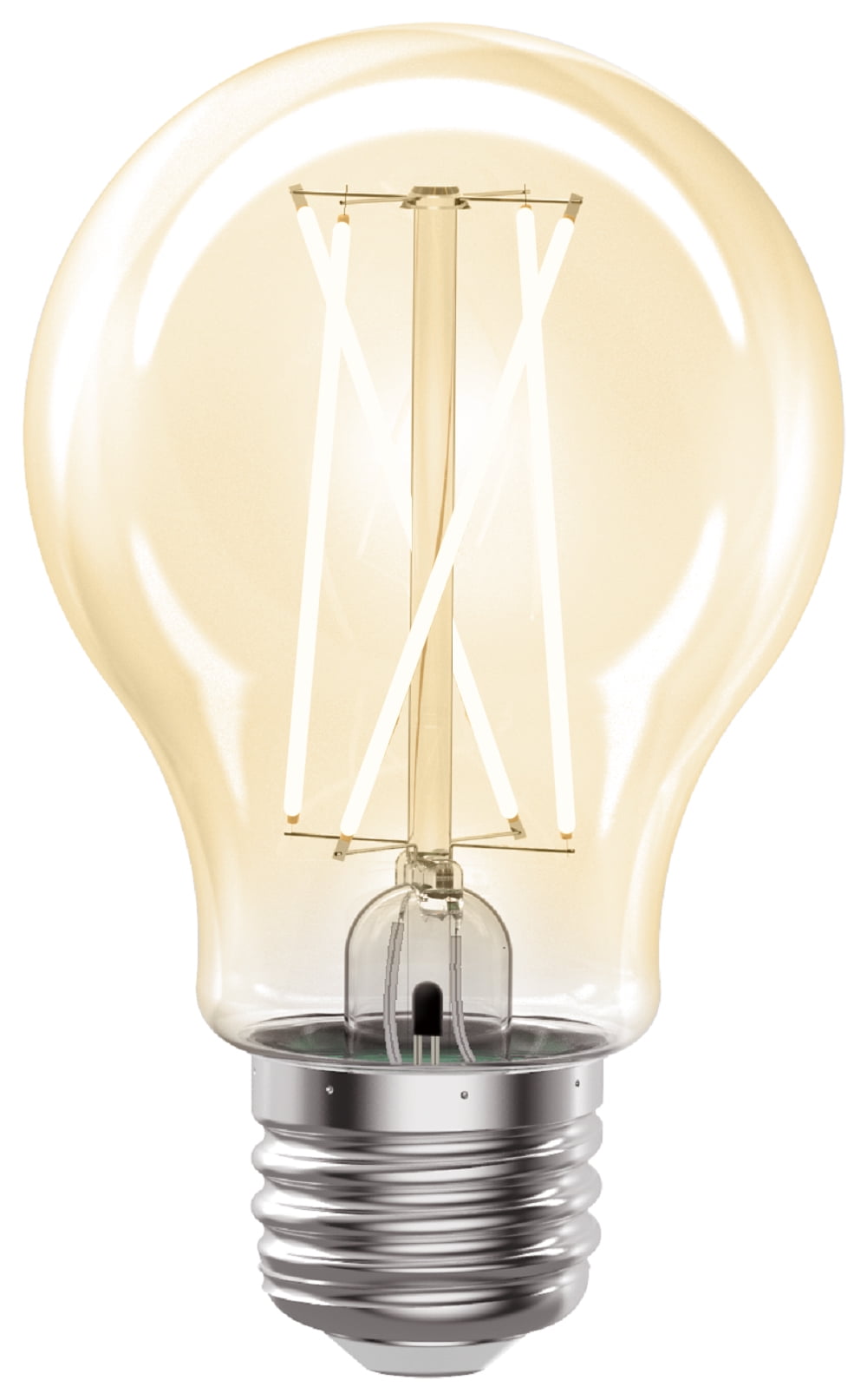 Great Value LED Vintage Style Light Bulb, A19 60 Watts Soft White DTD Filament, Medium Base, Non Dimmable, 1 Pack CA
