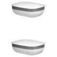thumbnail image 4 of Jabonera Cateissary Caja de almacenamiento Dispensador de baño Gran sellado Suministros de viaje Blanco 2Conjunto, 4 of 6