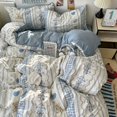 thumbnail image 1 of Double Print Waffle Cotton Bedding Set with Duvet Cover Pillowcases for Home, 1 of 6