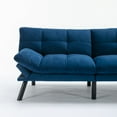 thumbnail image 2 of Noble House 70.8" Convertible Folding Twin Size Sofa Bed, Modern Couch with Adjustable Arm & Backrest, Navy Blue, 2 of 10