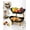 Green-2 Tier, variant on 3 Tier Fruit Basket for Kitchen Counter, Oval Plastic Fruit Bowl with Bamboo Stand, Space Saving Fruit Holder Organizer, Fruit Stand for Vegetables Snacks