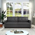 thumbnail image 2 of HestiNysus 81.1'' Wide, Linen Fabric Upholstery/Tufted Cushions/Easy Assembly, Dark Gray, 2 of 5