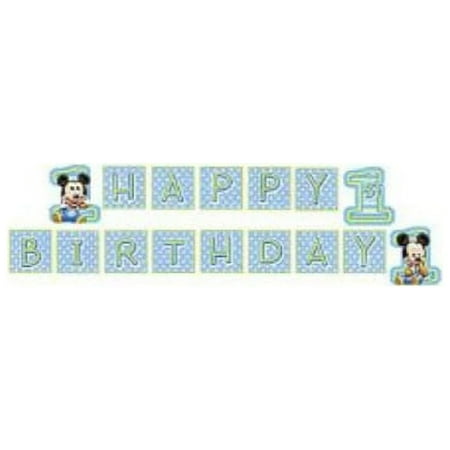 Mickeys 1st Birthday Jointed Banner 8ft