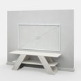thumbnail image 6 of Ada Home Decor Furniture for TVs up to 53" 1 Tier Open Shelf Ivory Tioga Modern TV Stand, 6 of 7