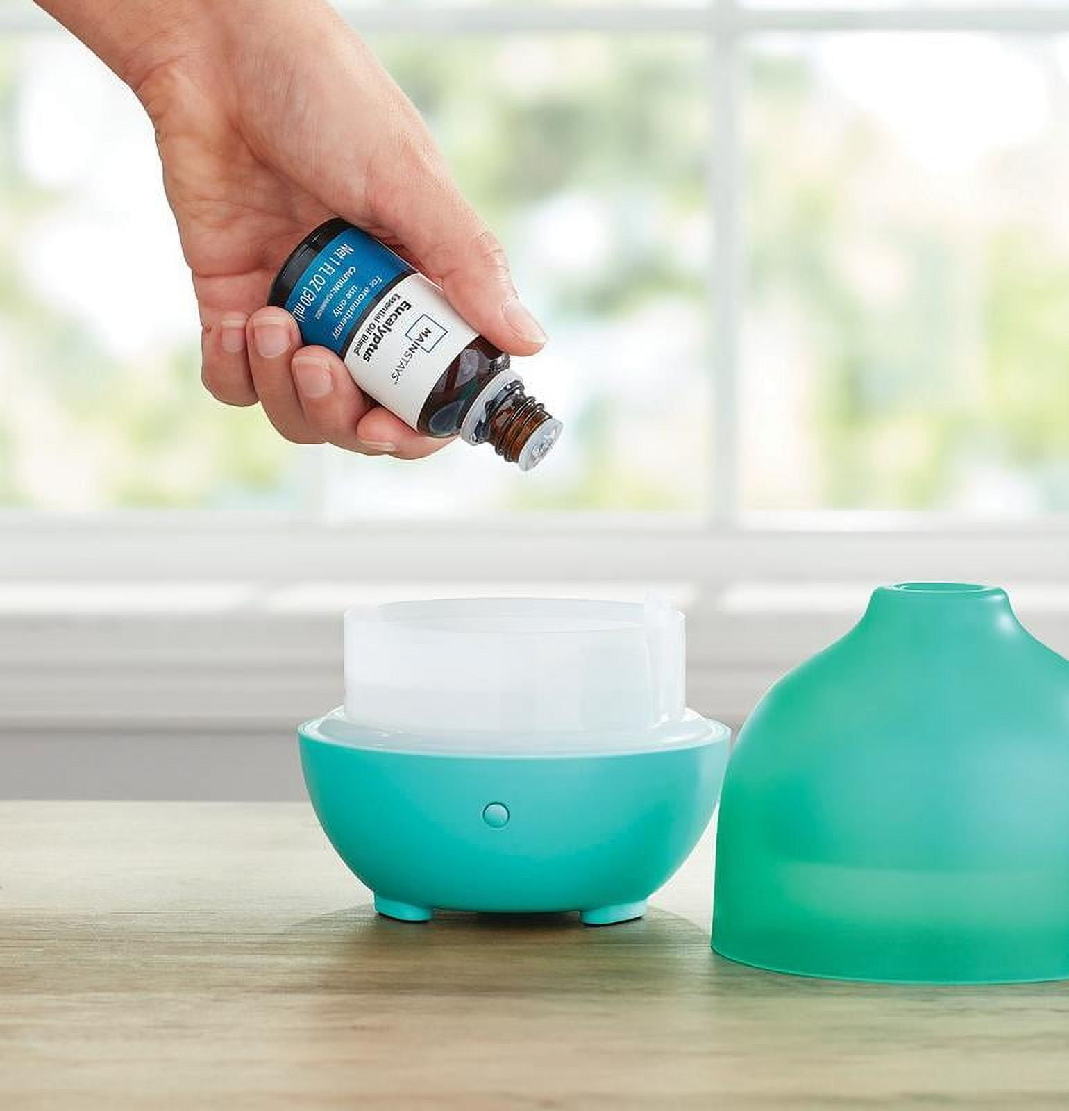 Mainstays Aromatherapy Essential Oil Diffuser, Cool Mist, Teal, 100mL