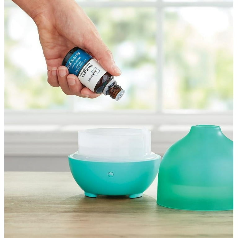 Mainstays 100mL Cool Mist Ultrasonic Aroma Oil Diffuser Teal Walmart