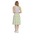 thumbnail image 5 of Women's Floral Blossoming Roses on Damask A-line Printed Skirt Casual Wear, 3XL, Olive Green Pink, by Ambesonne, 5 of 6