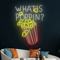 thumbnail image 5 of Handmadetneonsign What's Poppin? Popcorn Neon Sign, What's Popping Popcorn Neon Light, Popcorn Sign, 5 of 5