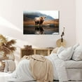 thumbnail image 5 of HFDF Highland Cow Wall Decor Cow Picture Farmhouse Canvas Wall Art Cow Print Bedroom Decor Animal Decor Farmhouse Painting Cow Wall Art Canvas for Living Room Bedroom Decor 24x16inch Framed, 5 of 6