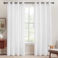 thumbnail image 2 of StangH Non-See-Through White Privacy Sheer Curtains - Elegant Home Decoration Light Filtering With Grommet Design for Bedroom/Living Room/Nursery/Ofiice, W52 x L84, 2 Panels Set, 2 of 8