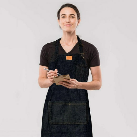 Clearance Apron Sleeve under $6 One Opening Adults Apron Adjustable Housekeeping Denim Apron With Pocket Cooking Accessories For Women Men
