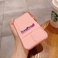 thumbnail image 3 of Wallet Phone Case Compatible with iPhone 12 Mini, Handmade Purse Protective Business Style Hard Case Cover with Slide Camera Lens Protector (Pink, iPhone 12 Mini), 3 of 7