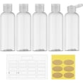 thumbnail image 6 of 3. 4 oz Travel Bottles Toiletries, Plastic Travel Size Containers Shampoo Conditioner TSA Approved, Empty Small Squeeze Lotion, Clear Leak Proof Mini Liquid Tube Refillable, 6 of 9