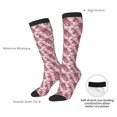 thumbnail image 4 of Honeii Orchids Flowers Print Long Socks,Novelty Design Socks Gift for Men and Women,Crew Socks,Calf Socks, 4 of 6