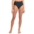 thumbnail image 2 of CALVIN KLEIN Women's Black Stretch Lined Bikini Cutout Moderate Coverage High Waisted Swimsuit Bottom M, 2 of 3