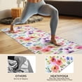 thumbnail image 4 of Pioneer Flower Floral Print Pattern Hot Yoga Mat Towel Non Slip for Hot Yoga - Quick-Drying Yoga Mat Cover with 4 Corner Pockets with Travel Bag - Hot Yoga Towel Non Slip 70"x26", 4 of 6